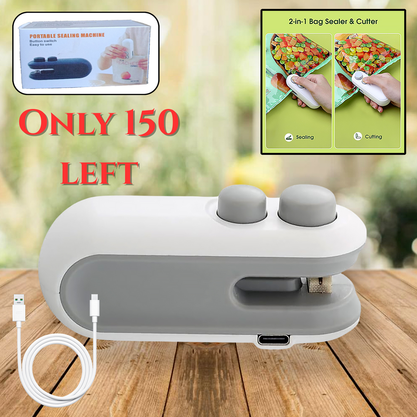 Mini Bag Sealer 2 In 1 Seal Cutter Heat Sealers