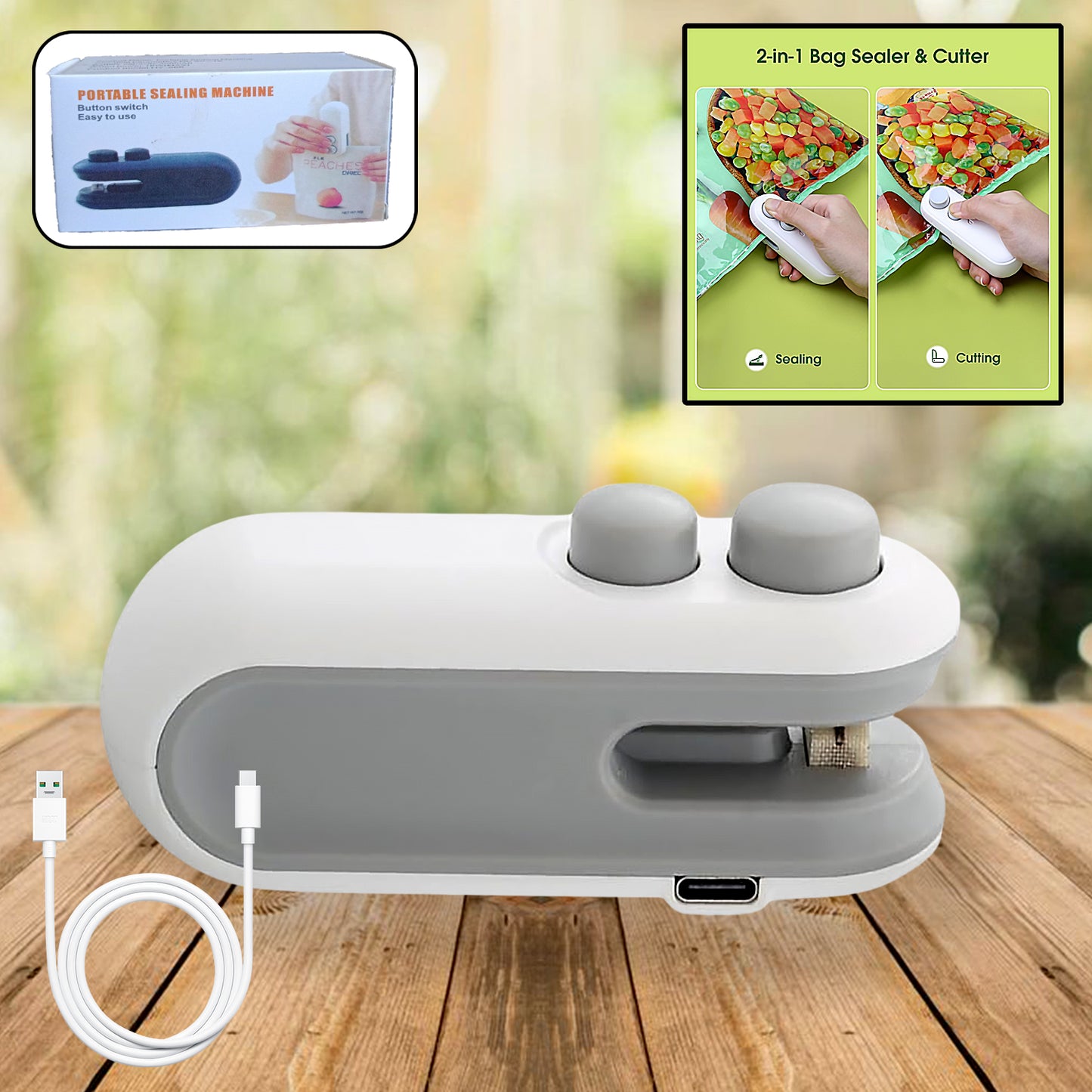 Mini Bag Sealer 2 In 1 Seal Cutter Heat Sealers