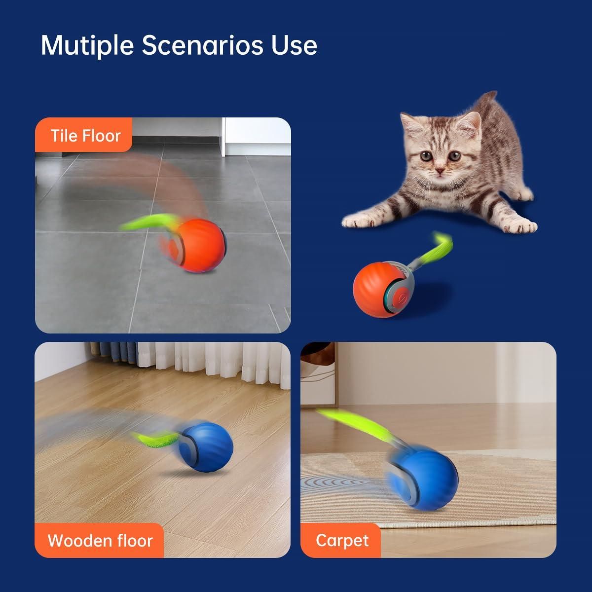Rolling Ball Cat/Dog Toy – Interactive Electric Fun for Curious Cats and Dogs