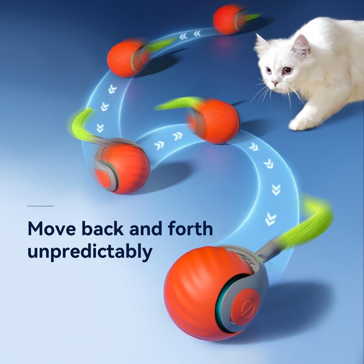 Rolling Ball Cat/Dog Toy – Interactive Electric Fun for Curious Cats and Dogs
