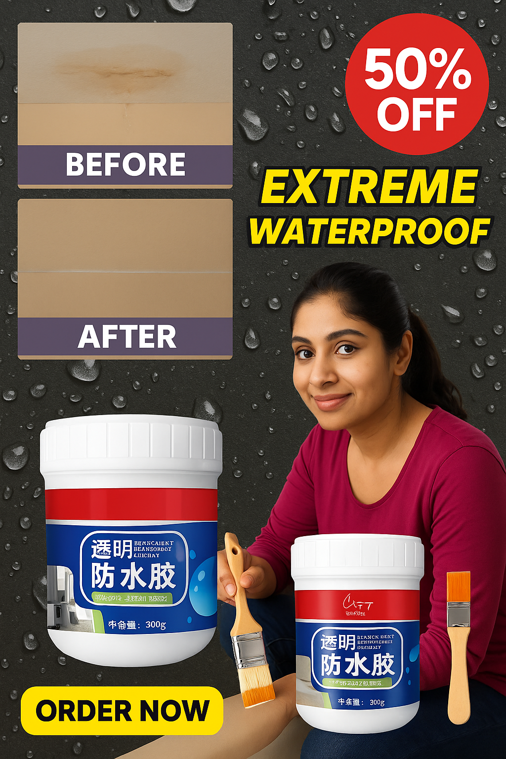Transparent Waterproof Glue 300g (1 Pc)