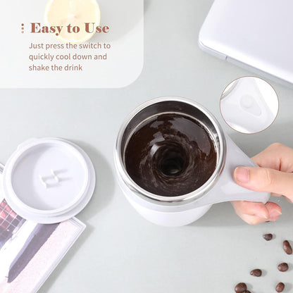 Stirring Coffee Mug  Magnetic Stirring Coffee Cup  Stainless Steel Mug For Milk  Travel Mixing Cup  Self Stirring Coffee Mug Suitable For Coffee Milk Hot Chocolat  Battery Operated ( Battery Not Included )